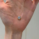 The Vesta - Bezel Set Round Lab Diamond Solitaire Necklace | Solid Gold