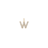 The Pavé Lab Diamond Letter Charm | Orlueur Solid 14K Gold