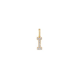 The Pavé Lab Diamond Letter Charm | Orlueur Solid 14K Gold