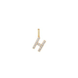 The Pavé Lab Diamond Letter Charm | Orlueur Solid 14K Gold
