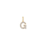 The Pavé Lab Diamond Letter Charm | Orlueur Solid 14K Gold