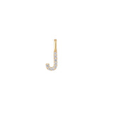 The Pavé Lab Diamond Letter Charm | Orlueur Solid 14K Gold