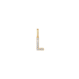 The Pavé Lab Diamond Letter Charm | Orlueur Solid 14K Gold