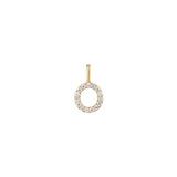 The Pavé Lab Diamond Letter Charm | Orlueur Solid 14K Gold