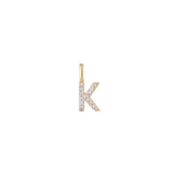 The Pavé Lab Diamond Letter Charm | Orlueur Solid 14K Gold