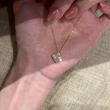 The Tessera - Geometric Emerald Cut Diamond Cluster Necklace | Solid Gold